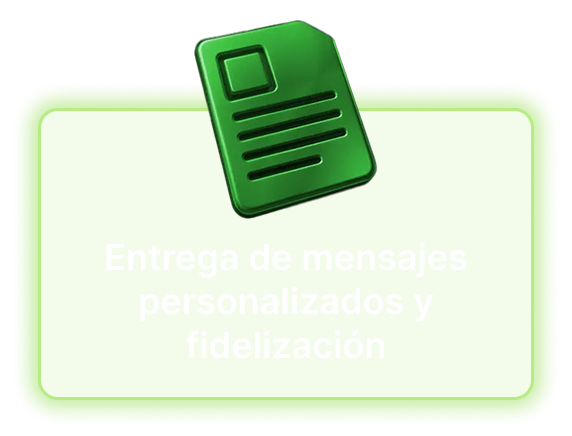 Entrega de mensajes personalizados y fidelización