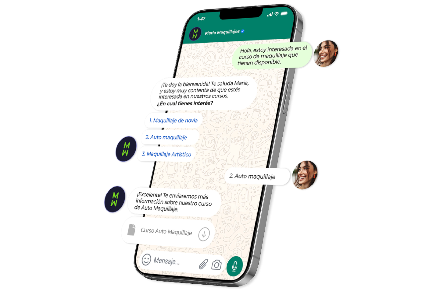 Funnelchat WhatsApp mockup